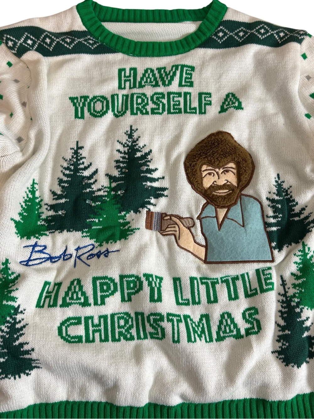 Bob Ross Christmas Sweater Size XXL